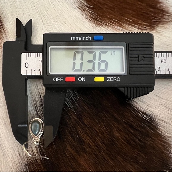 ❤️ Labradorite Bohemian Hippie Navajo Style 925 Dangle Earrings 1.10”L - 3.4Gm - Picture 10 of 11